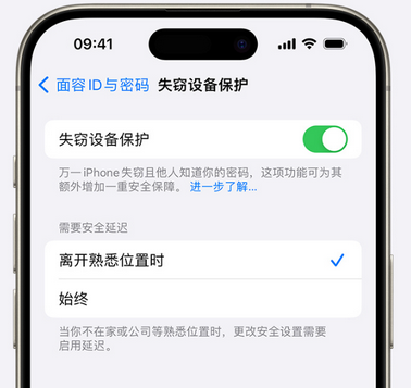 城中苹果手机维修分享iOS17'失窃设备保护'功能是什么？ 