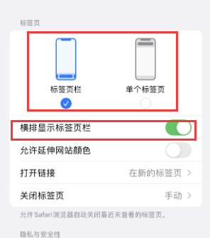 城中iPhone授权维修分享Safari浏览器如何切换标签栏位置 