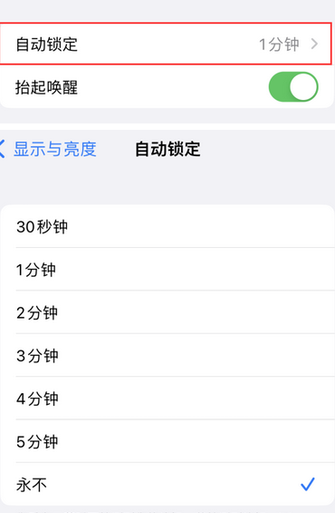 城中苹果换屏维修分享无法调整iPhone自动锁屏的时间怎么办