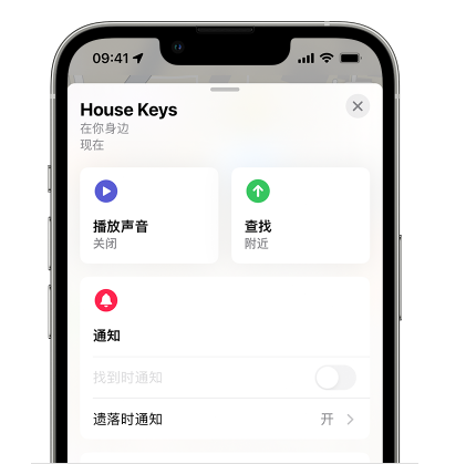城中苹果14售后维修分享iPhone14机型如何设置遗落时通知 
